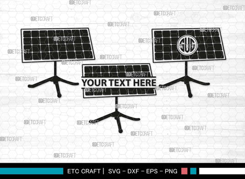 Solar Panel Monogram, Solar Panel Silhouette, Solar Panel SVG Bundle, Solar Svg, Renewable Energy Svg, Solar Panel Roof Svg, Solar Power Svg, SB00582 SVG ETC Craft 