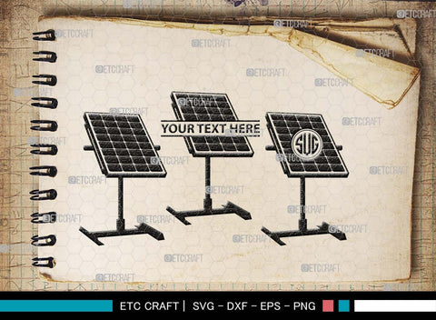 Solar Panel Monogram, Solar Panel Silhouette, Solar Panel SVG Bundle, Solar Svg, Renewable Energy Svg, Solar Panel Roof Svg, Solar Power Svg, SB00582 SVG ETC Craft 