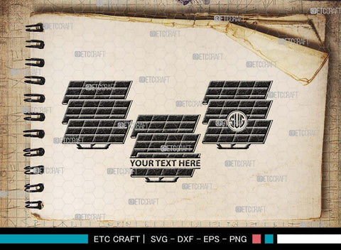 Solar Panel Monogram, Solar Panel Silhouette, Solar Panel SVG Bundle, Solar Svg, Renewable Energy Svg, Solar Panel Roof Svg, Solar Power Svg, SB00582 SVG ETC Craft 