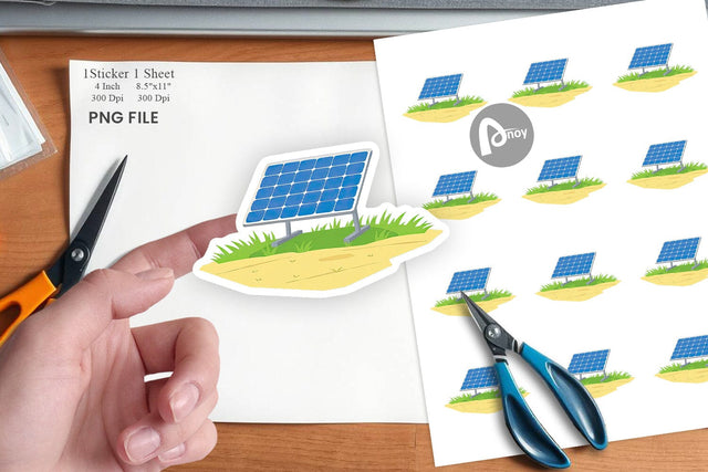 Solar Panel Sticker Sublimation artnoy 
