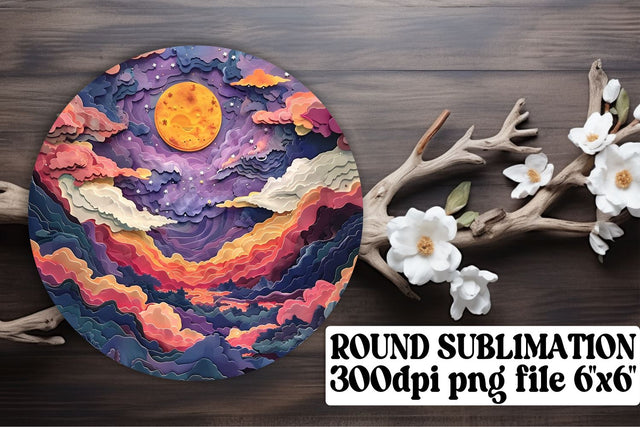 Solar Symphony: Keychain & Car Coaster Assortment Sublimation afrosvg 