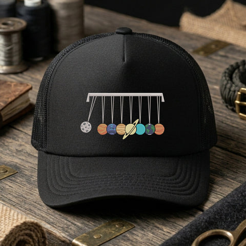 Solar System Newton's Cradle Embroidery Design – Planets Space Science Physics Machine Embroidery File Embroidery/Applique DESIGNS PatternFeed8 