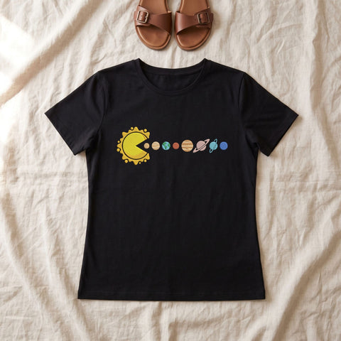 Solar System Pacman Embroidery Design – Funny Sun Eating Planets Space Machine Embroidery File, Astronomy Galaxy Design Embroidery/Applique DESIGNS PatternFeed8 