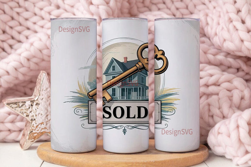 Sold House Key 20oz Tumbler Wrap Sublimation DesignSVG 