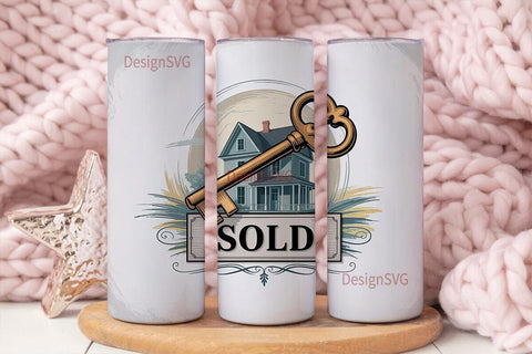 Sold House Key 20oz Tumbler Wrap Sublimation DesignSVG 
