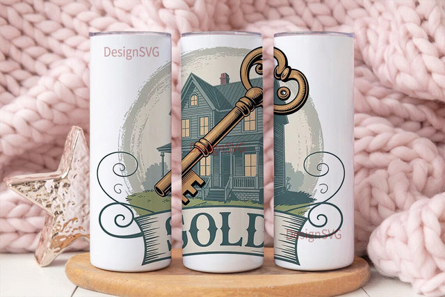 Sold House Key 20oz Tumbler Wrap Sublimation DesignSVG 