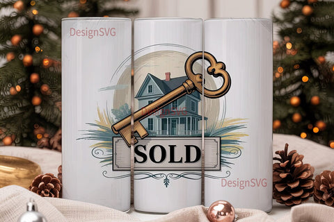 Sold House Key 20oz Tumbler Wrap Sublimation DesignSVG 