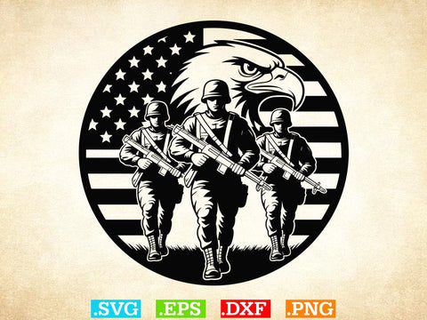 Soldier Svg Bundle, Veteran Soldier Svg, Military Army Clipart, Army Man Svg SVG Creativeart88 