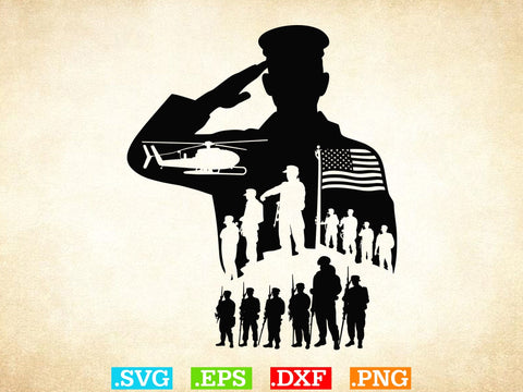 Soldier Svg Bundle, Veteran Soldier Svg, Military Army Clipart, Army Man Svg SVG Creativeart88 