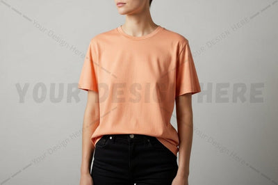 Solid orange t-shirt mockup design Mock Up Photo Regulrcrative 