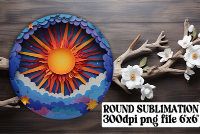 Solstice Sparkle: Sublimation Keychain & Coaster Series Sublimation afrosvg 