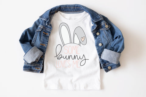 Some Bunny Loves Me, Bunny Ears Easter SVG SVG Designing Digitals 