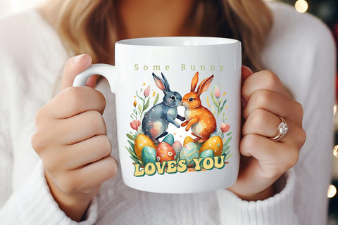 Some Bunny Loves You, Easter Sublimation Sublimation CraftLabSVG 