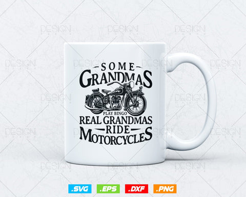 Some Grandpas Play Bingo Real Grandpas Ride Motorcycles T-Shirt Design Svg Png Printable Files, Bike Svg File SVG DesignDestine 
