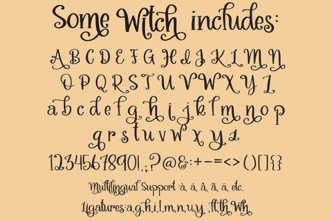 Some Witch, Cute Halloween Handwritten Font for Cricut, Fun Cursive Handwriting Font Designing Digitals 
