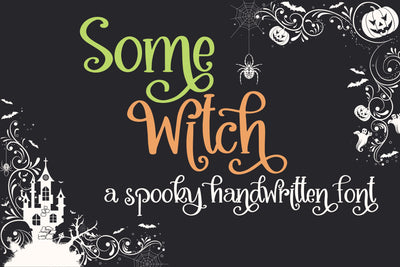 Some Witch, Cute Halloween Handwritten Font for Cricut, Fun Cursive Handwriting Font Designing Digitals 