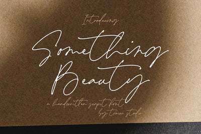 Something Beauty - Handwritten Script Font Font Timur type 