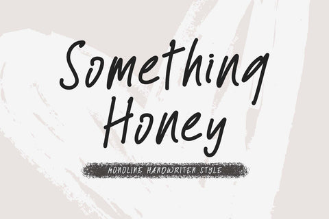 Something Honey Font Prasetya Letter 