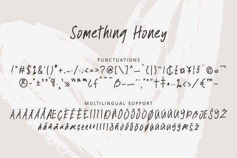 Something Honey Font Prasetya Letter 