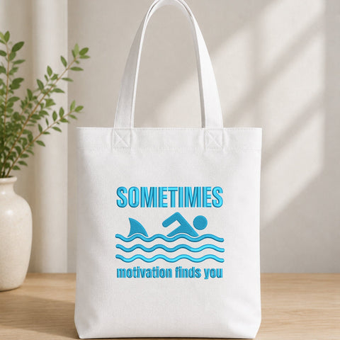 Sometimes Motivation Finds You Embroidery Design – Funny Shark Swimming Motivational Quote Machine Embroidery File Embroidery/Applique DESIGNS PatternFeed8 