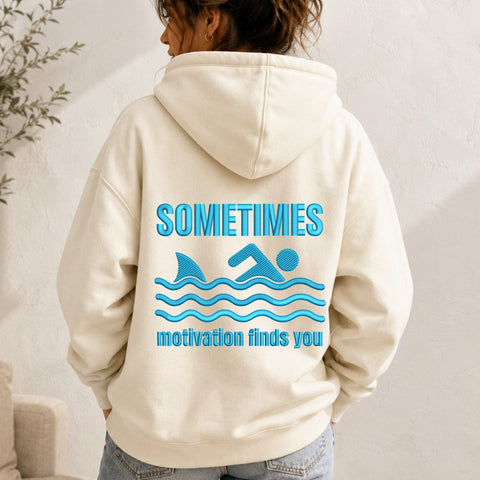 Sometimes Motivation Finds You Embroidery Design – Funny Shark Swimming Motivational Quote Machine Embroidery File Embroidery/Applique DESIGNS PatternFeed8 