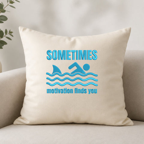 Sometimes Motivation Finds You Embroidery Design – Funny Shark Swimming Motivational Quote Machine Embroidery File Embroidery/Applique DESIGNS PatternFeed8 