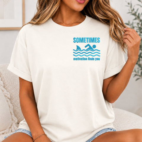 Sometimes Motivation Finds You Embroidery Design – Funny Shark Swimming Motivational Quote Machine Embroidery File Embroidery/Applique DESIGNS PatternFeed8 