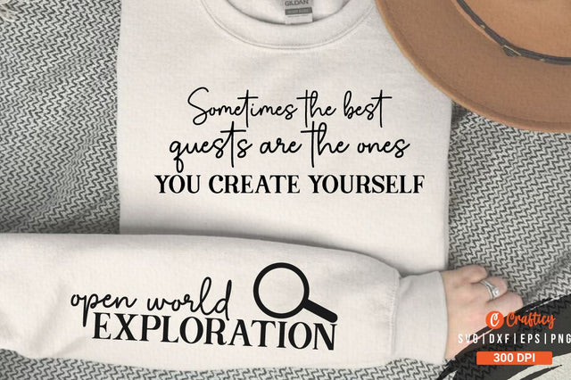Sometimes the best quests are the ones you create yourself Sleeve SVG Design SVG Designangry 
