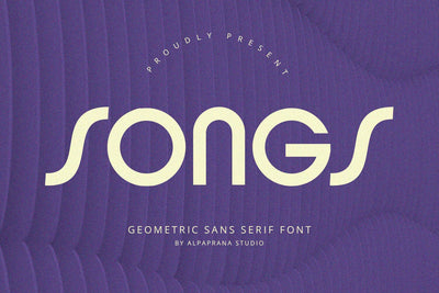 Songs - Sans Serif Font Font Alpaprana Studio 