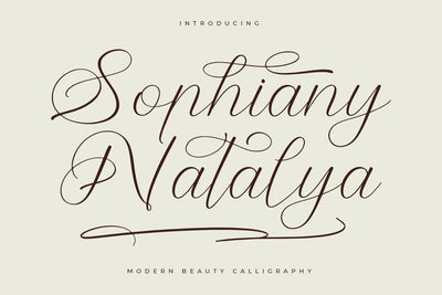 Sophiany Natalya - Modern Beauty Calligraphy Font Letterena Studios 