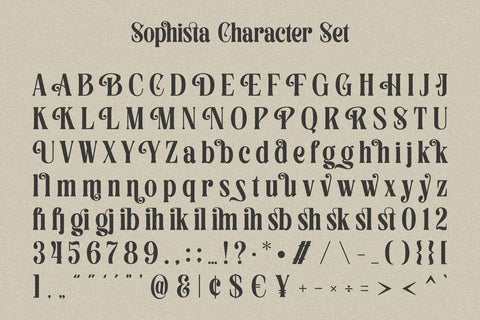 Sophista - Ligature Serif Font Font studioalmeera 