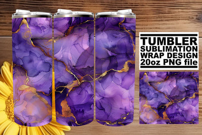 Sophisticated Marble Pattern Sublimation Wrap - 20oz Tumblers Sublimation afrosvg 