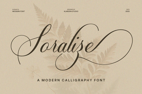 Soralize - A Modern Calligraphy Font Font studioalmeera 