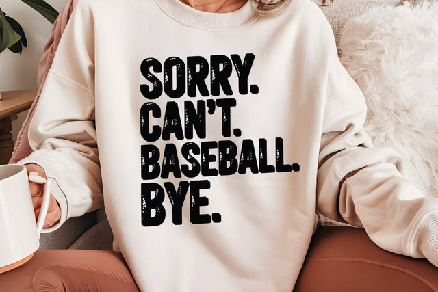 Sorry Cant Baseball Bye SVG Angelina750 