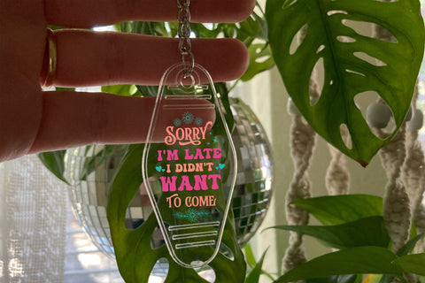 Sorry im late i didnt want to come Keychain SVG Design SVG Designangry 