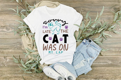 Sorry Im Late The Cat Was On My Lap-01 SVG Angelina750 