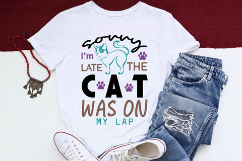 Sorry Im Late The Cat Was On My Lap-01 SVG Angelina750 