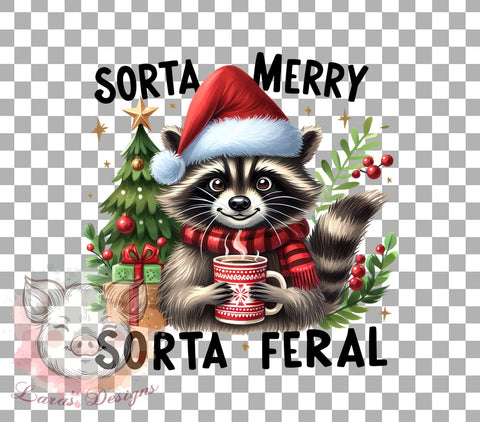 Sorta Santa, Feral Christmas, PNG Sublimation, Holiday Decor, Christmas Season, Digital Download, Funny Santa, Unique Christmas Art Sublimation Lara' s Designs 