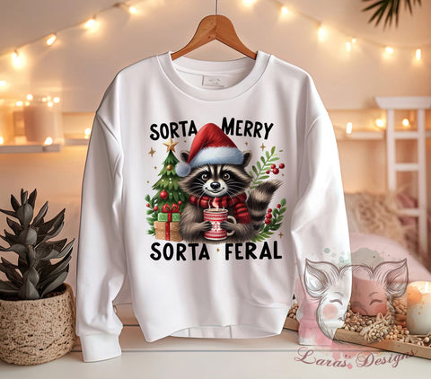 Sorta Santa, Feral Christmas, PNG Sublimation, Holiday Decor, Christmas Season, Digital Download, Funny Santa, Unique Christmas Art Sublimation Lara' s Designs 