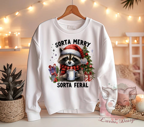 Sorta Santa, Feral Christmas, PNG Sublimation, Holiday Decor, Christmas Season, Digital Download, Funny Santa, Unique Christmas Art Sublimation Lara' s Designs 