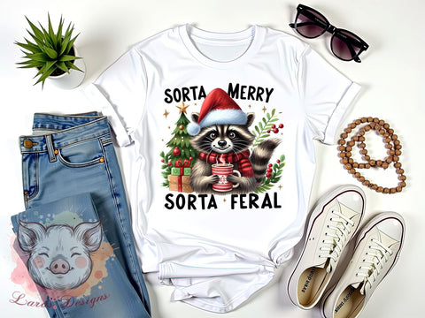 Sorta Santa, Feral Christmas, PNG Sublimation, Holiday Decor, Christmas Season, Digital Download, Funny Santa, Unique Christmas Art Sublimation Lara' s Designs 