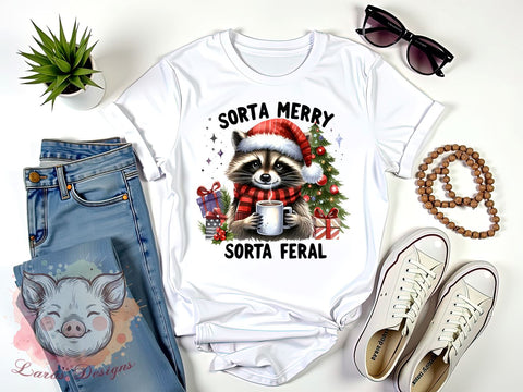 Sorta Santa, Feral Christmas, PNG Sublimation, Holiday Decor, Christmas Season, Digital Download, Funny Santa, Unique Christmas Art Sublimation Lara' s Designs 