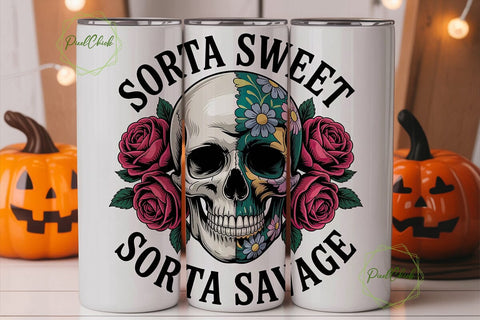 Sorta Sweet Savage Tumbler Wrap Sublimation PixelChick 