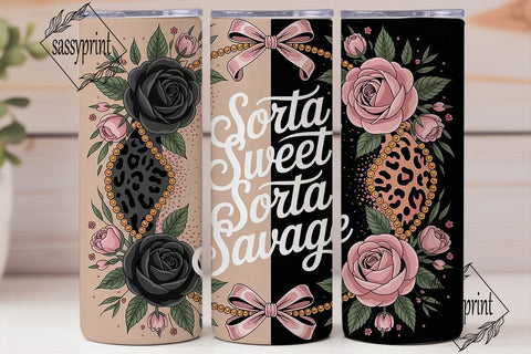 Sorta Sweet Sorta Savage 20oz Tumbler Sublimation sassyprint 