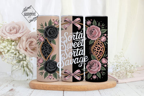 Sorta Sweet Sorta Savage 20oz Tumbler Sublimation sassyprint 