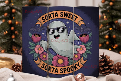 Sorta Sweet Sorta Spooky 20oz Tumbler Sublimation DesignSVG 
