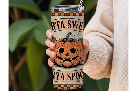 Sorta Sweet Sorta Spooky Tumbler Wrap Sublimation DesignSVG 