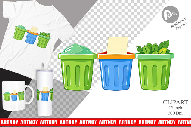 Sorting Bins Clipart Sublimation artnoy 