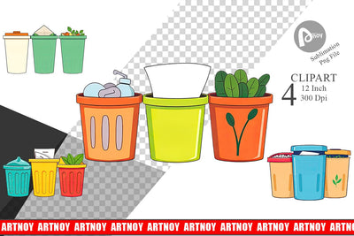 Sorting Bins Clipart Sublimation artnoy 