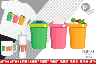 Sorting Bins Clipart Sublimation artnoy 